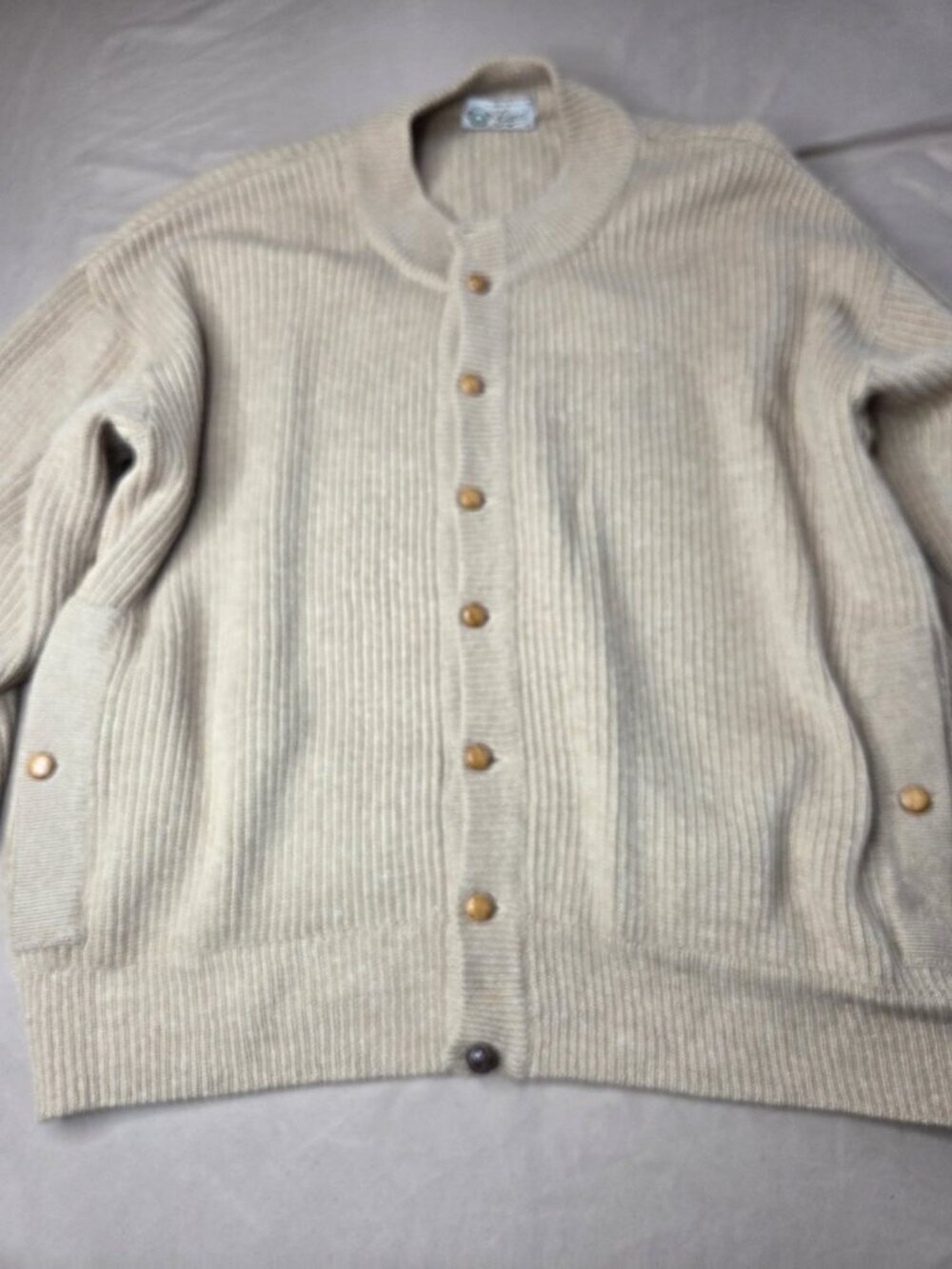 Gucci Vintage Brown Ribbed Knit Button Down Cardigan Women's Rare - Picture 3 of 12